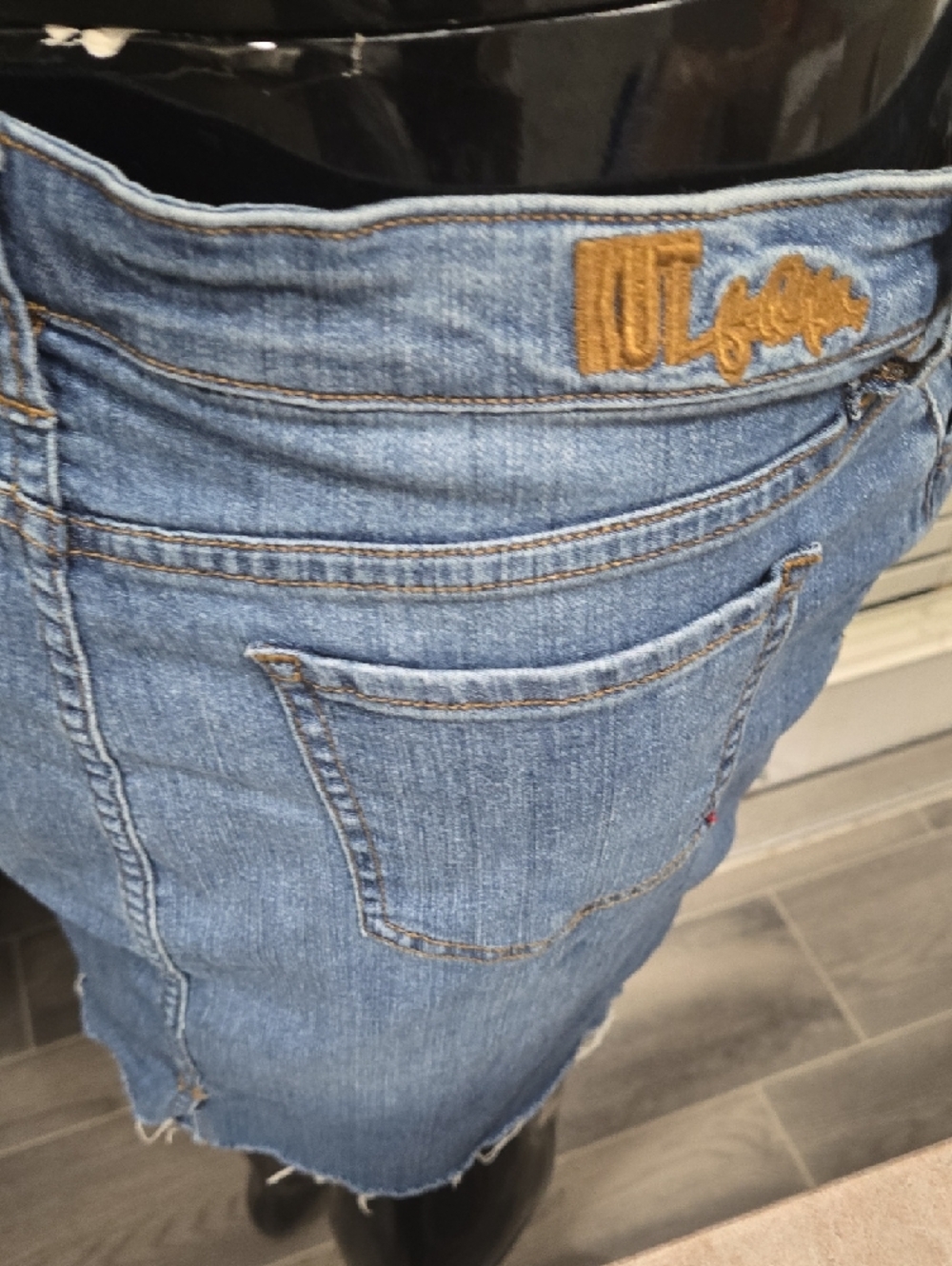 Kut from the Kloth Light Blue Denim Mini Skirt - Picture 4 of 6